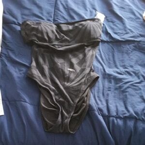 Target Black Strapless One-Piece Swimsuit